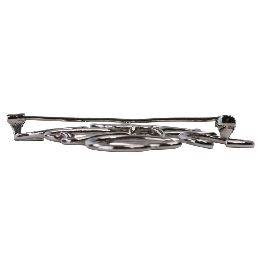 Loewe Anagram Brooch Silver Colored — view 7