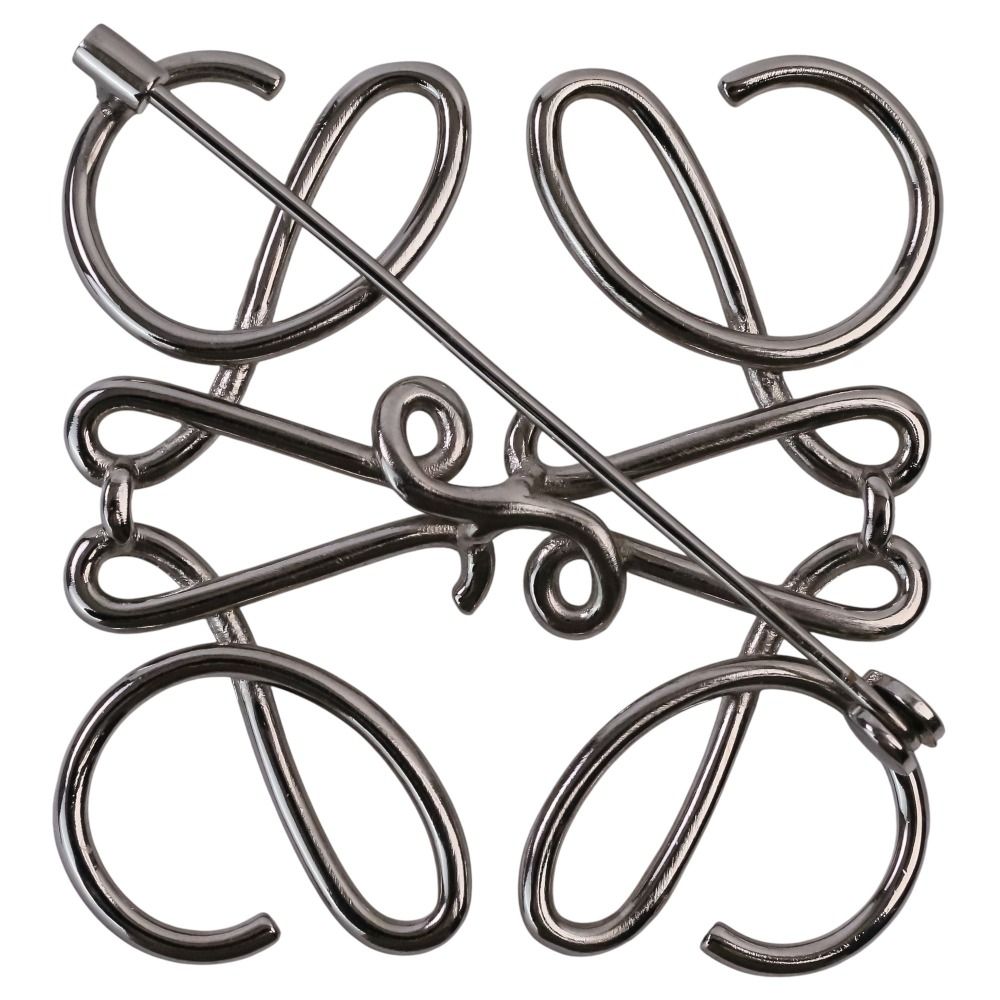 Loewe Anagram Brooch Silver Colored — view 2