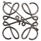 Loewe Anagram Brooch Silver Colored — view 2