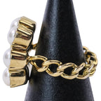 Gucci Double G Flower Pearl Ring Gold Colored — view 4
