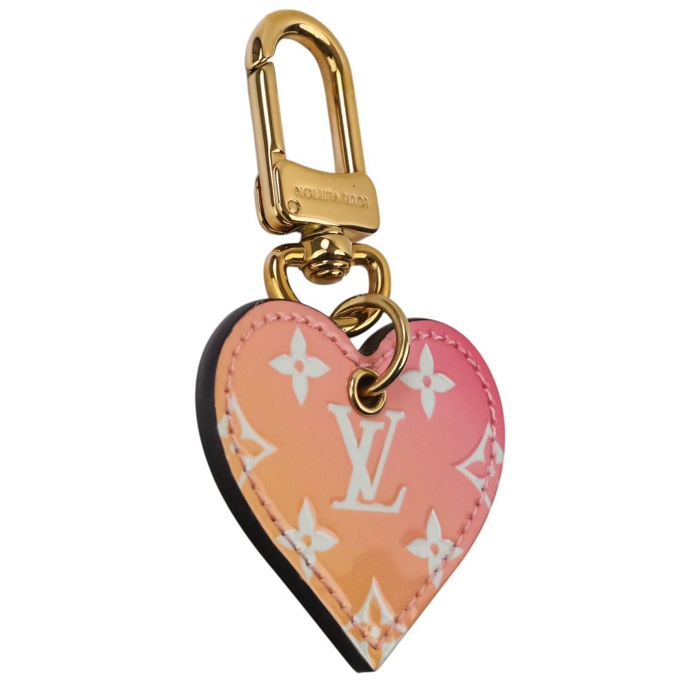 Louis Vuitton Monogram Vernis Porte Cles Cool Love Lock Heart Key Holder Pink — view 3