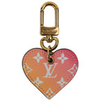 Louis Vuitton Monogram Vernis Porte Cles Cool Love Lock Heart Key Holder Pink