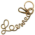Loewe Signature Charm Key Holder Gold Colored
