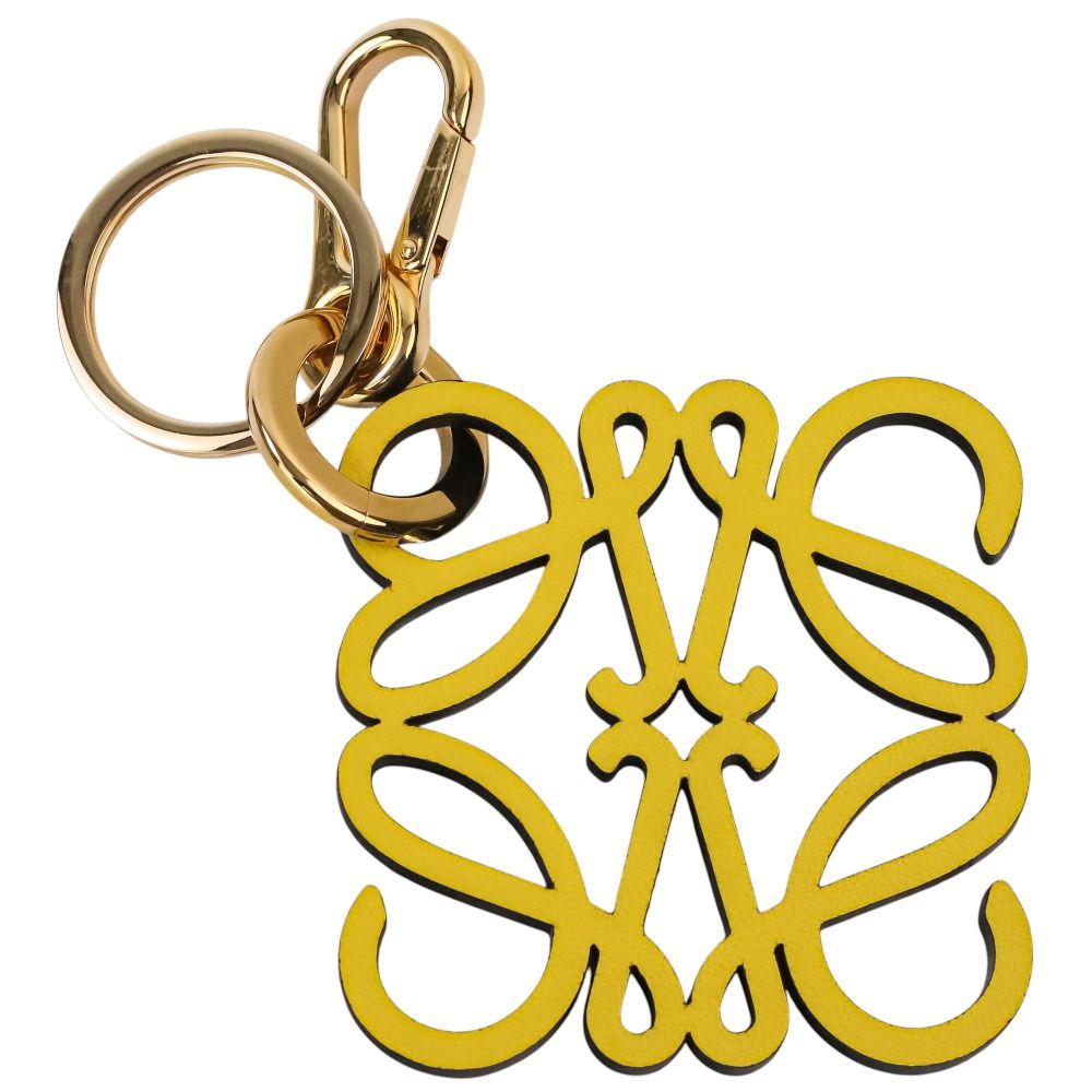 Loewe Anagram Charm Key Holder Yellow
