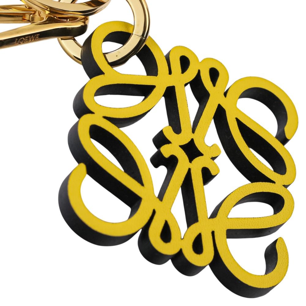Loewe Anagram Charm Key Holder Yellow — view 3