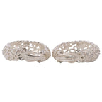 Saint Laurent Flower Motif Large Earrings 925 Sterling Silver — view 6