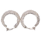 Saint Laurent Flower Motif Large Earrings 925 Sterling Silver — view 8