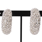 Saint Laurent Flower Motif Large Earrings 925 Sterling Silver — view 2