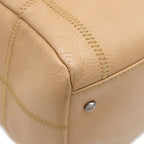 Chanel Choco Bar Caviar Leather Beige Silver Shoulder Bag 93 — view 5
