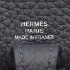 Hermes Shoulder Bag Evelyne TPM 16 Long Taurillon Clemence Canvas Silver — view 6
