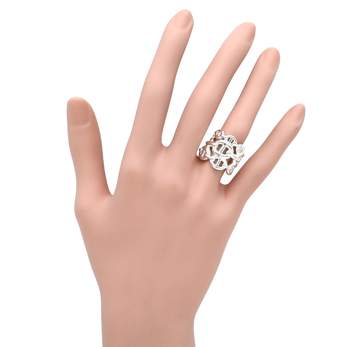 Hermes Ring Chaine D'ancre Enchainee GM 925 Sterling Silver — view 7