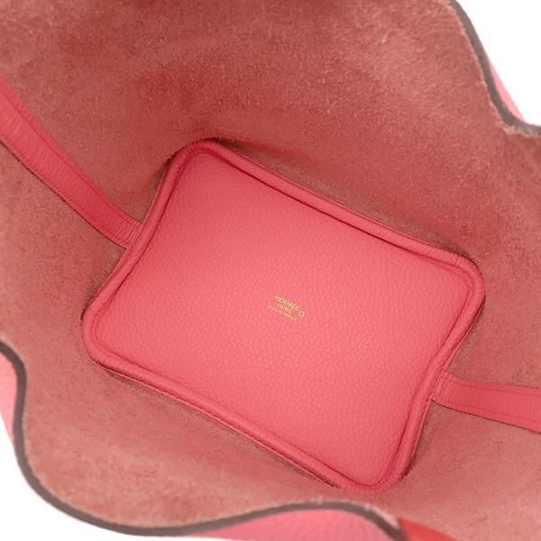 Hermes Handbag Picotin Lock 18 PM Touch Taurillon Clemence Alligator Matte Rose — view 8