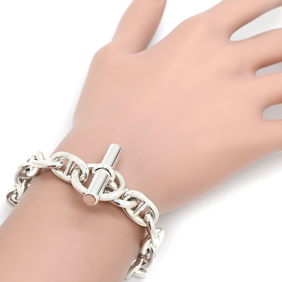 Hermes Bracelet Chaine D'ancre MM 925 Sterling Silver 17 Links — view 7