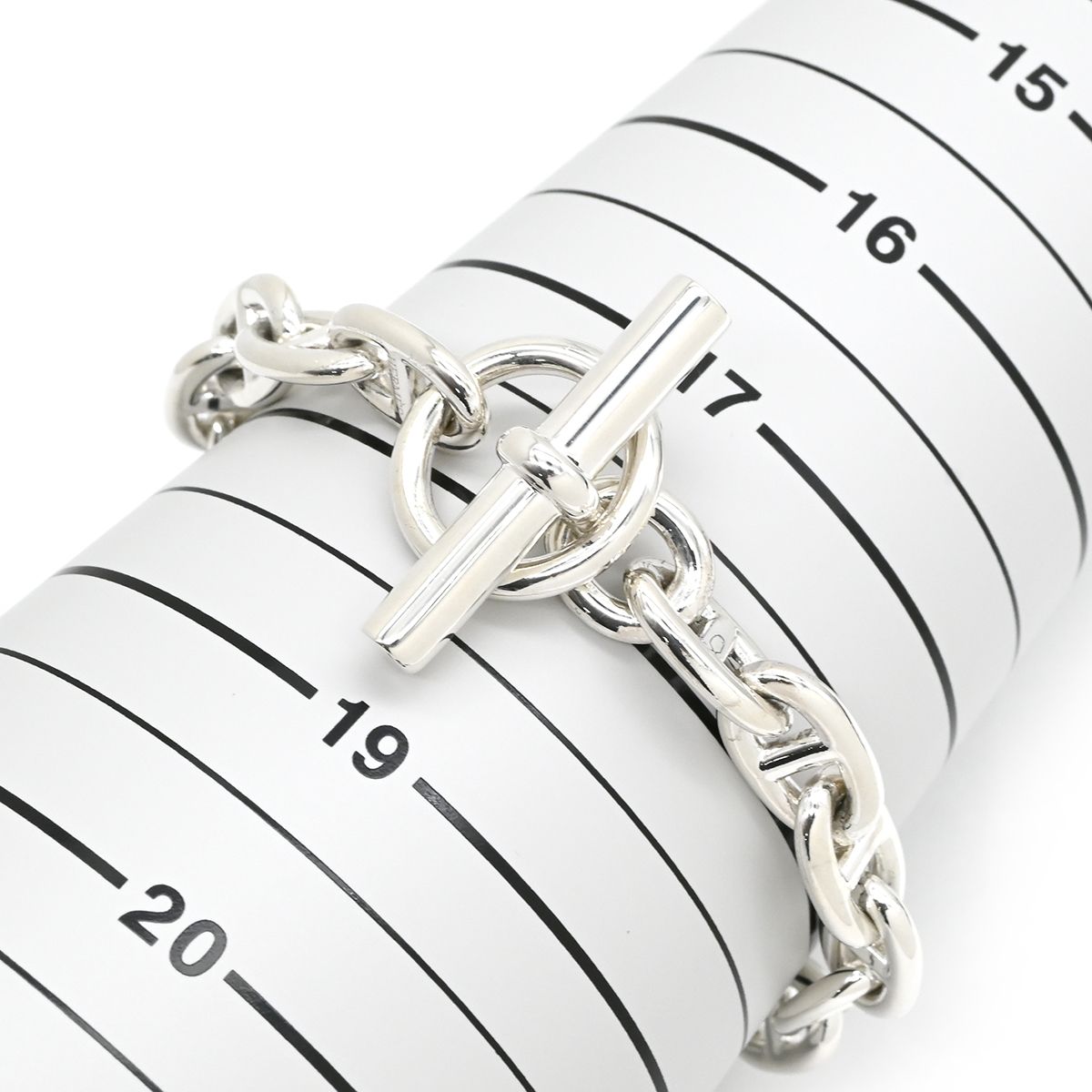 Hermes Bracelet Chaine D'ancre MM 925 Sterling Silver 17 Links — view 6
