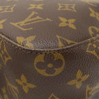 Louis Vuitton Handbag Looping MM Monogram Canvas Gold Brown One Handle — view 4