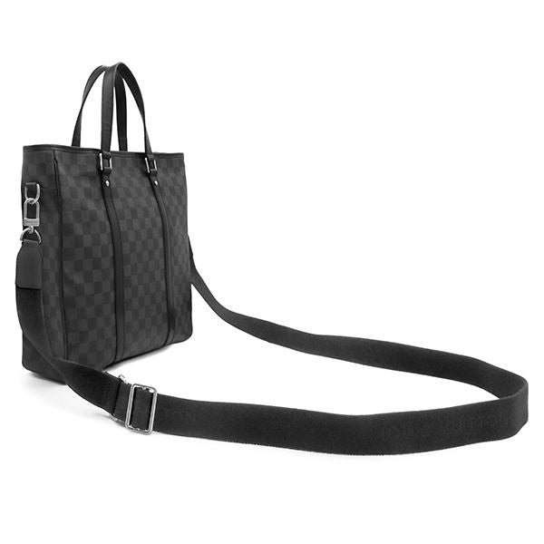 Louis Vuitton 2-Way Tadao PM Damier Graphite Canvas Silver Tote Shoulder Bag — view 2