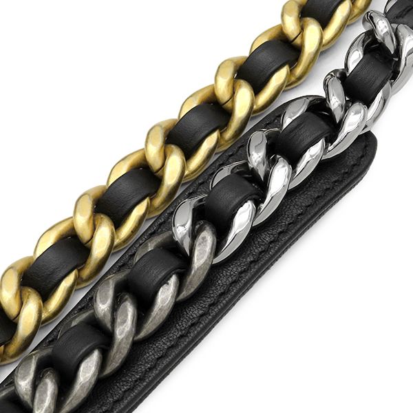 Chanel Shoulder Bag Chanel 19 Chain Lambskin Black Gold CC Logo 28 — view 7