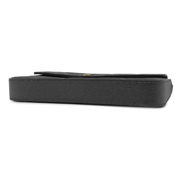 Louis Vuitton Chain Wallet Pochette Felicie Monogram Empreinte Black Gold — view 3