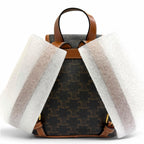 Celine Mini Folco Backpack Triomphe Canvas Calfskin Tan — view 4