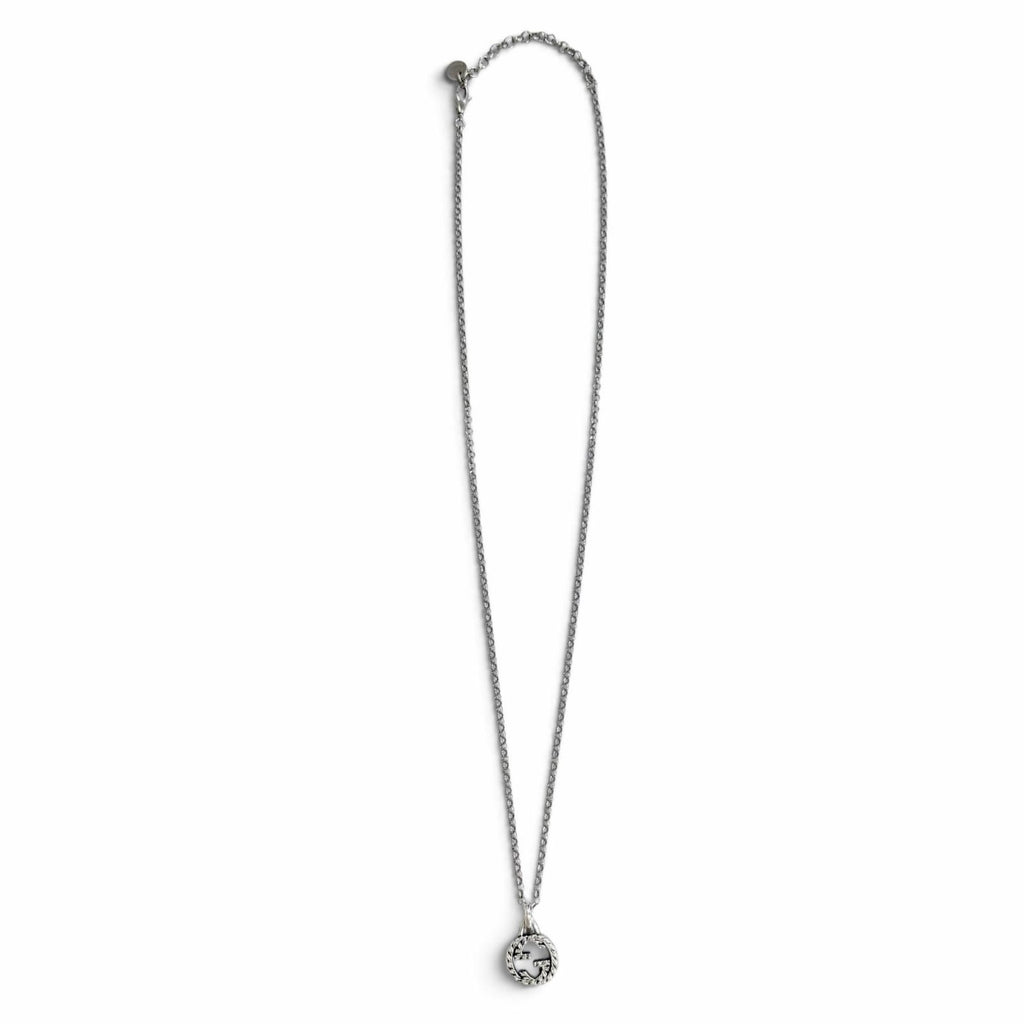 Gucci Interlocking G Arabesque Chain Necklace Silver — view 3