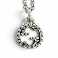 Gucci Interlocking G Arabesque Chain Necklace Silver