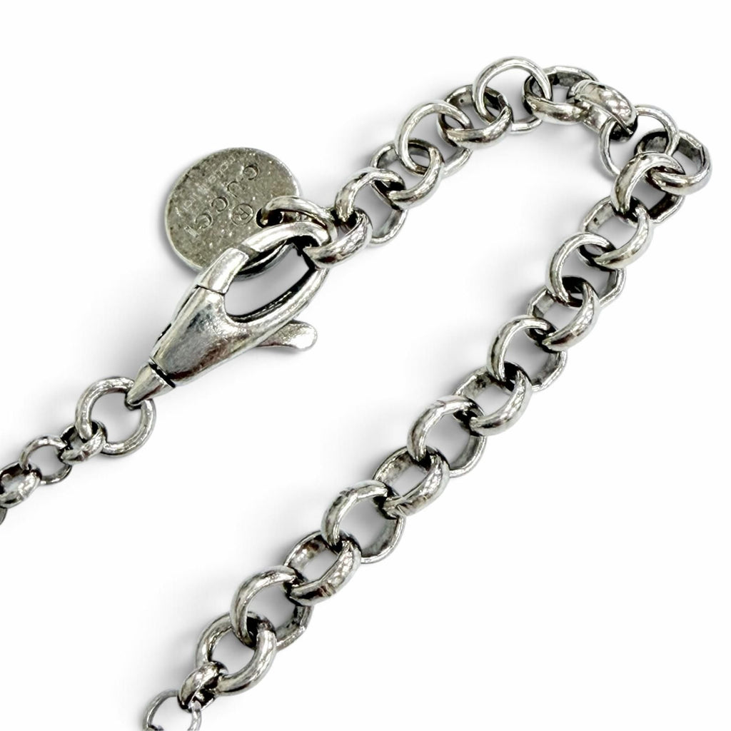 Gucci Interlocking G Arabesque Chain Necklace Silver — view 6