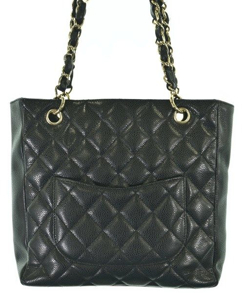 Chanel Caviar Leather CC Logo Chain Tote Bag — view 2