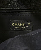 Chanel Caviar Leather CC Logo Chain Tote Bag — view 5