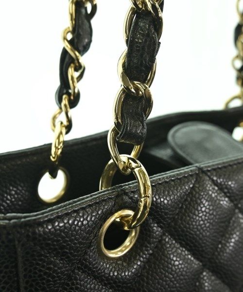 Chanel Caviar Leather CC Logo Chain Tote Bag — view 7