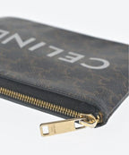 Celine Triomphe Canvas Coin Purse — view 5