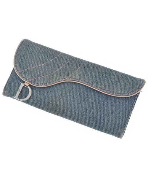 Dior Denim Saddle Long Flap Wallet Coin Purse