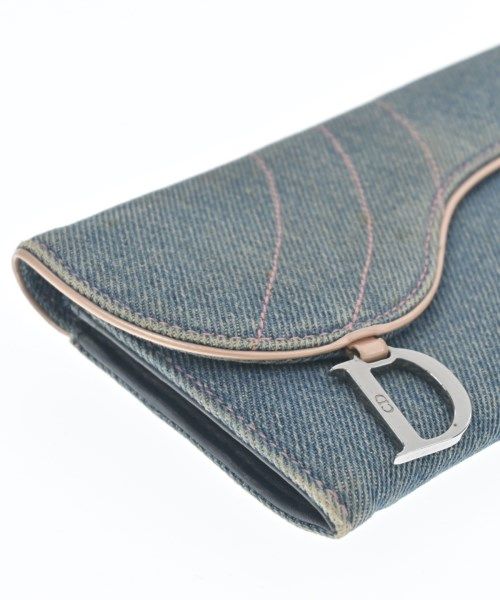 Dior Denim Saddle Long Flap Wallet Coin Purse — view 6