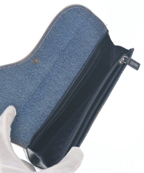 Dior Denim Saddle Long Flap Wallet Coin Purse — view 4
