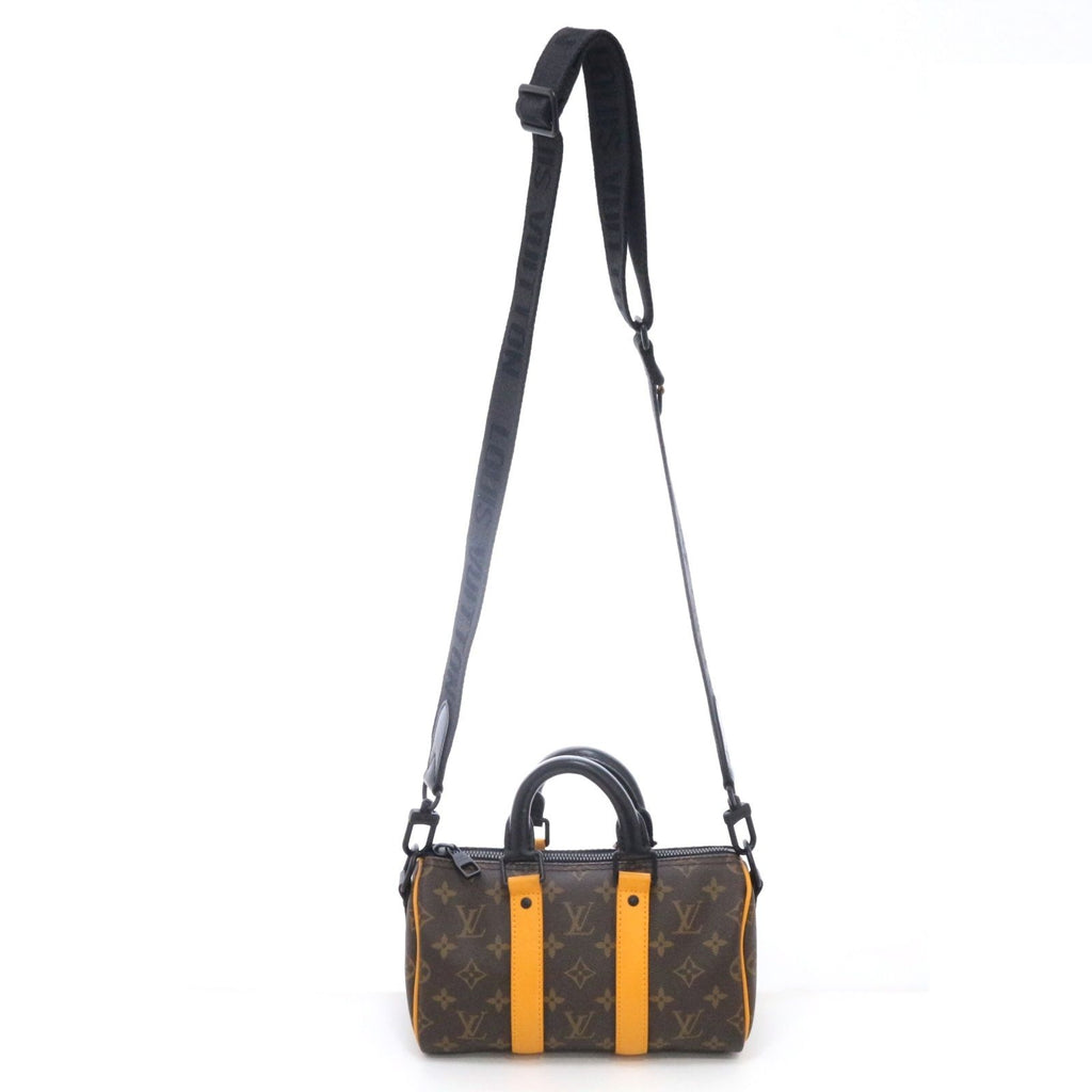 Louis Vuitton Keepall Bandouliere 25 Shoulder Bag Monogram Macassar Brown Boys' — view 2