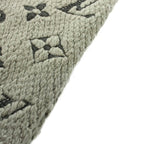 Louis Vuitton Logomania Scarf Shawl Logo Monogram Fringe Gray — view 5