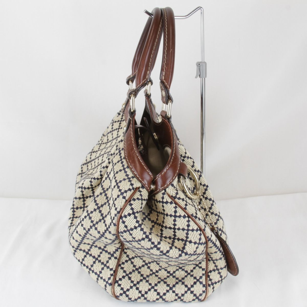 Gucci Diamante Sukey Handbag Canvas Leather — view 4