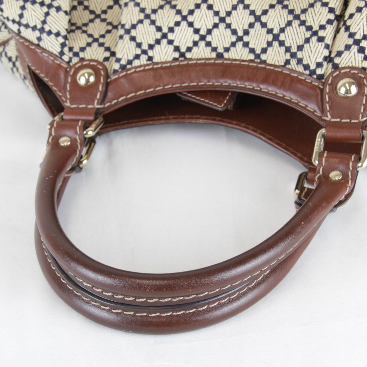 Gucci Diamante Sukey Handbag Canvas Leather — view 8