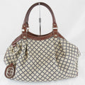 Gucci Diamante Sukey Handbag Canvas Leather