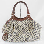 Gucci Diamante Sukey Handbag Canvas Leather