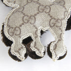 Gucci Ori Poodle Charm GG Supreme Canvas Brown Keychain — view 8