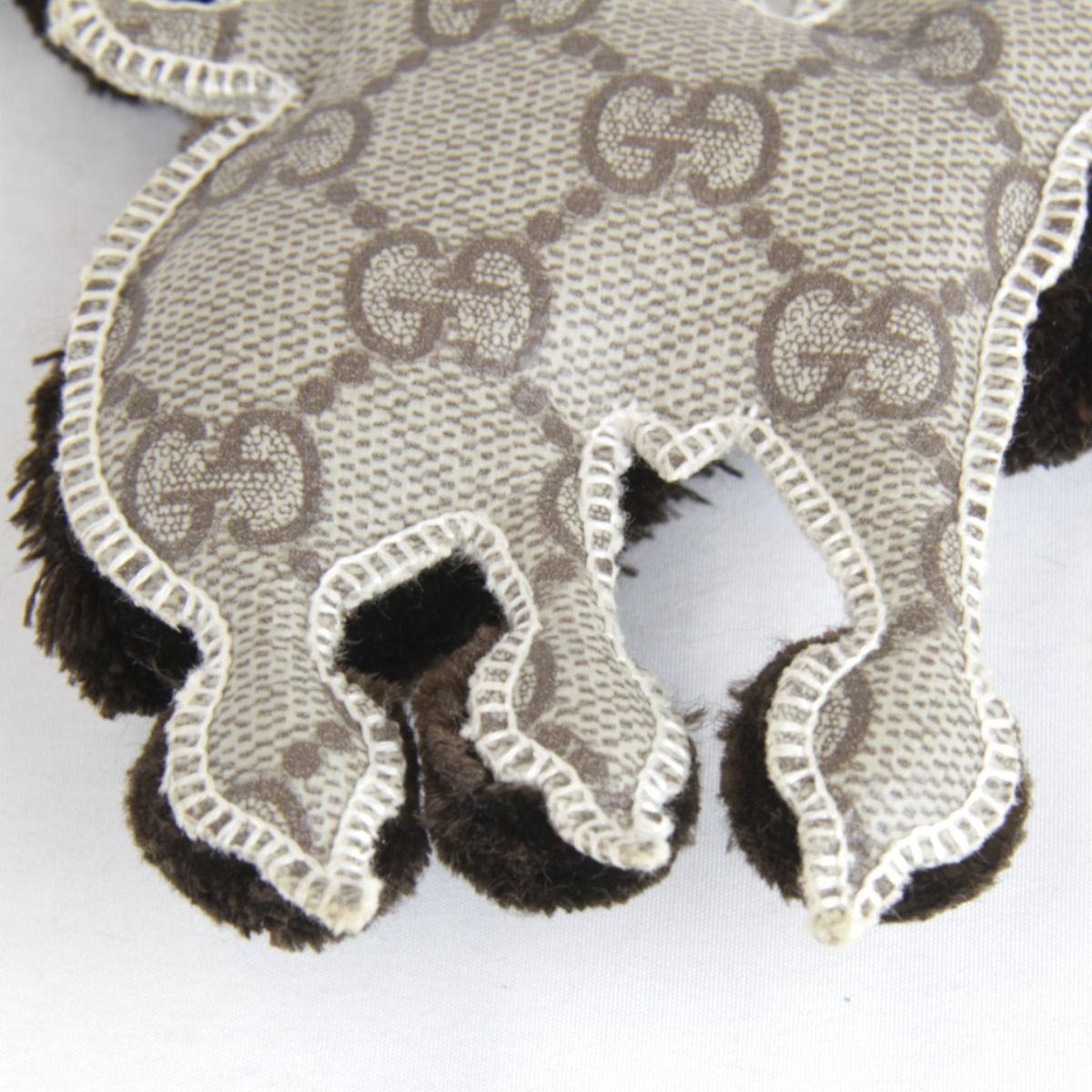 Gucci Ori Poodle Charm GG Supreme Canvas Brown Keychain — view 8