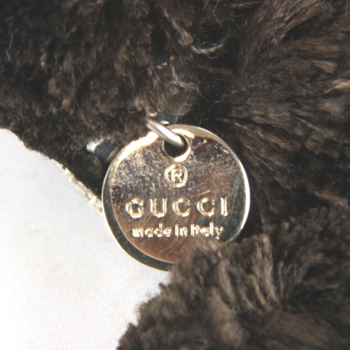 Gucci Ori Poodle Charm GG Supreme Canvas Brown Keychain — view 4