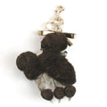 Gucci Ori Poodle Charm GG Supreme Canvas Brown Keychain