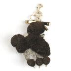 Gucci Ori Poodle Charm GG Supreme Canvas Brown Keychain