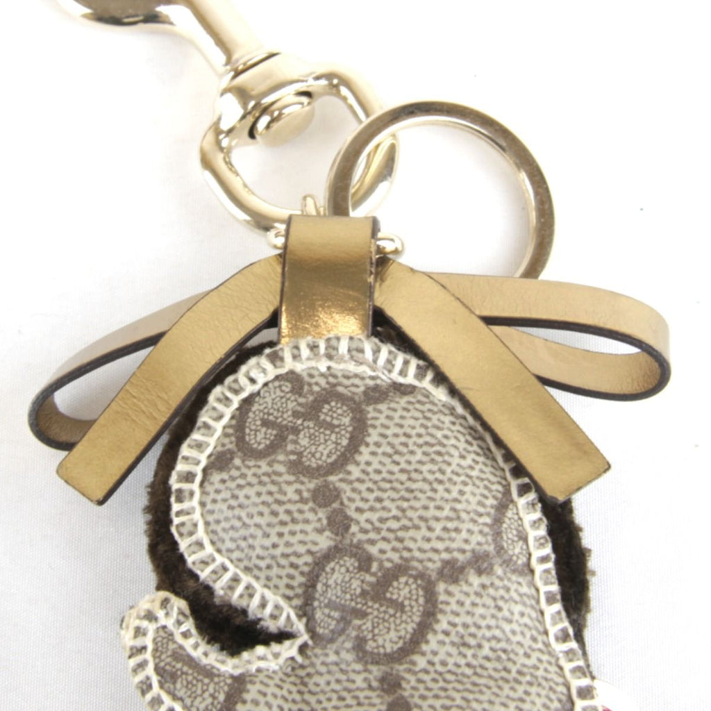 Gucci Ori Poodle Charm GG Supreme Canvas Brown Keychain — view 3