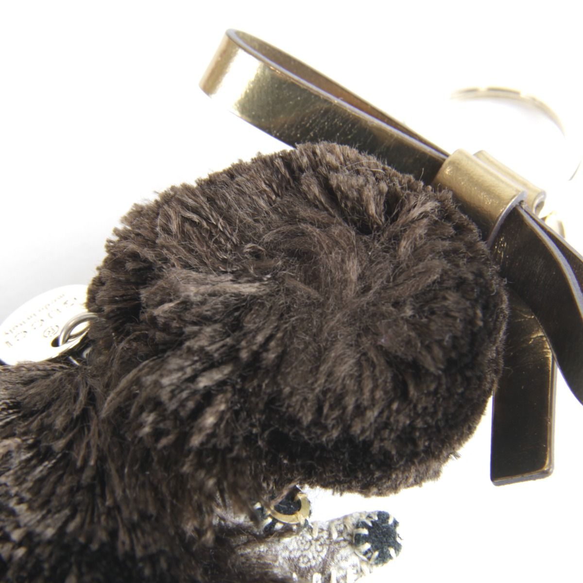 Gucci Ori Poodle Charm GG Supreme Canvas Brown Keychain — view 5