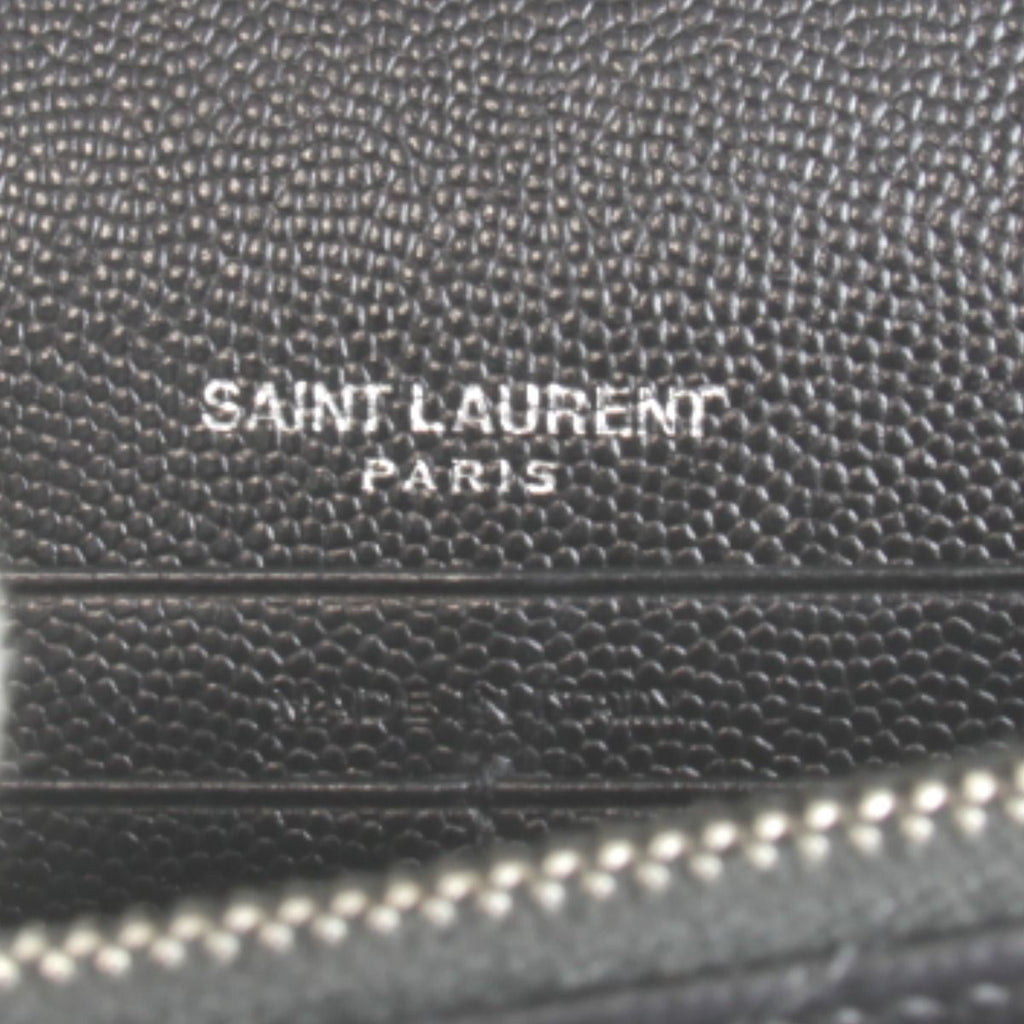 Saint Laurent V-stitch Chain Wallet Shoulder Bag Leather Black — view 8