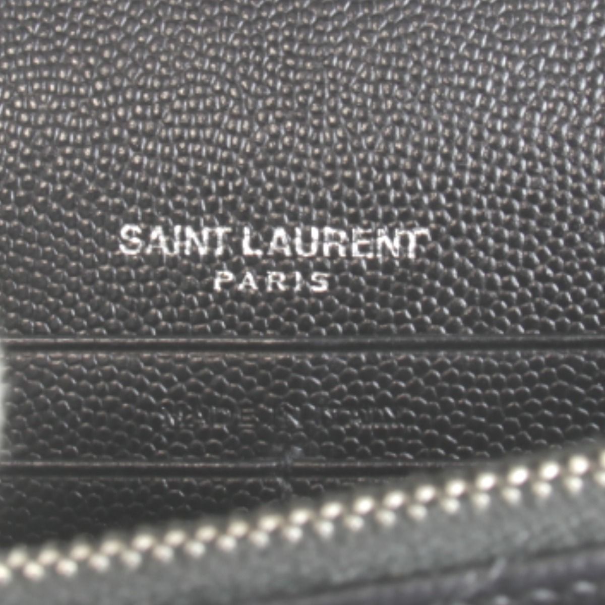 Saint Laurent V-stitch Chain Wallet Shoulder Bag Leather Black — view 8