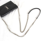 Saint Laurent V-stitch Chain Wallet Shoulder Bag Leather Black — view 7