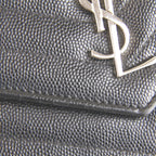 Saint Laurent V-stitch Chain Wallet Shoulder Bag Leather Black — view 5